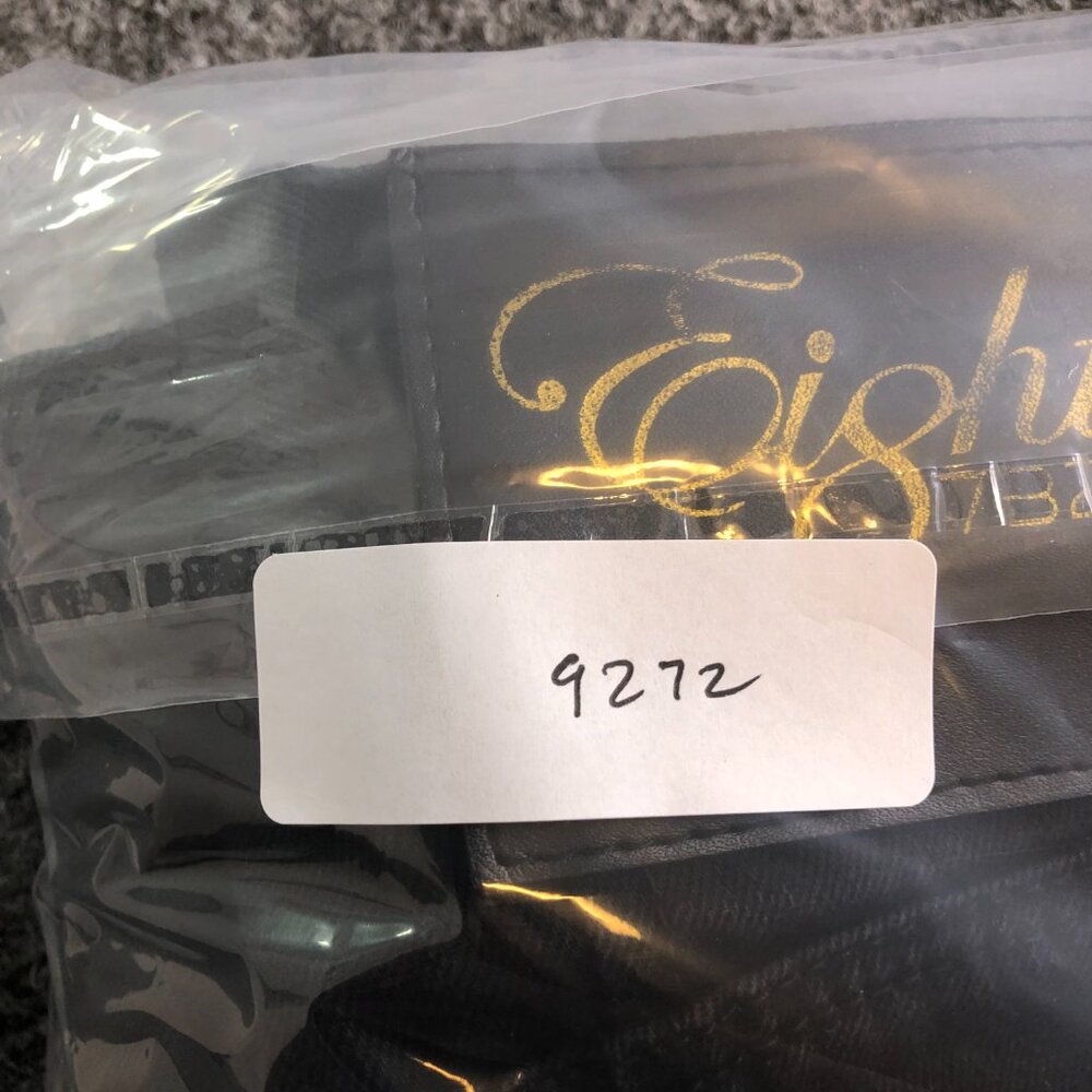 Eight 732 Jeans Mens 30x32 Black Denim Patch Y2K Skate Loose Baggy 8732 - Picture 12 of 12